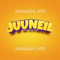 juuneil in Orange Toon style - 3D name wallpaper