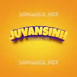 juvansinh in Orange Toon style - 3D name wallpaper