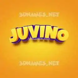 juvino in Orange Toon style - 3D name wallpaper