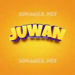 juwan in Orange Toon style - 3D name wallpaper