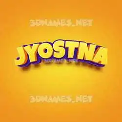 jyostna in Orange Toon style - 3D name wallpaper