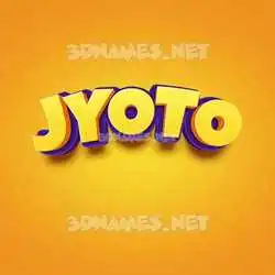 jyoto in Orange Toon style - 3D name wallpaper