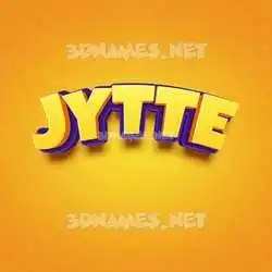 jytte in Orange Toon style - 3D name wallpaper