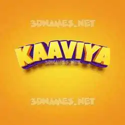 kaaviya in Orange Toon style - 3D name wallpaper