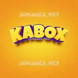 kabox in Orange Toon style - 3D name wallpaper