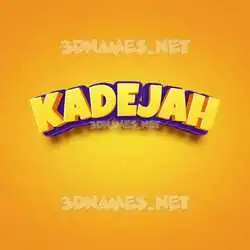 kadejah in Orange Toon style - 3D name wallpaper