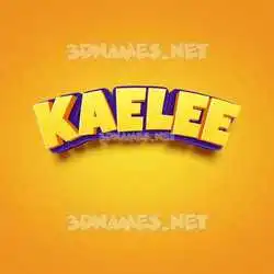 kaelee in Orange Toon style - 3D name wallpaper