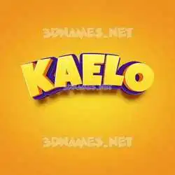 kaelo in Orange Toon style - 3D name wallpaper