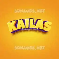 kailas in Orange Toon style - 3D name wallpaper