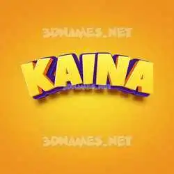 kaina in Orange Toon style - 3D name wallpaper