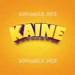 kaine in Orange Toon style - 3D name wallpaper