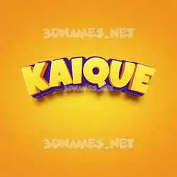 kaique in Orange Toon style - 3D name wallpaper