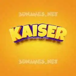 kaiser in Orange Toon style - 3D name wallpaper