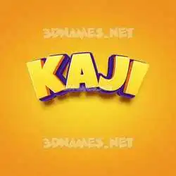 kaji in Orange Toon style - 3D name wallpaper