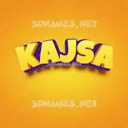 kajsa in Orange Toon style - 3D name wallpaper