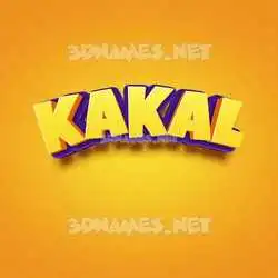 kakal in Orange Toon style - 3D name wallpaper