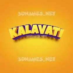 kalavati in Orange Toon style - 3D name wallpaper