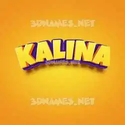 kalina in Orange Toon style - 3D name wallpaper
