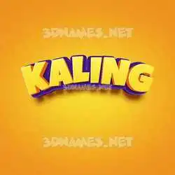 kaling in Orange Toon style - 3D name wallpaper