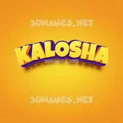 kalosha in Orange Toon style - 3D name wallpaper