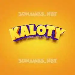 kaloty in Orange Toon style - 3D name wallpaper