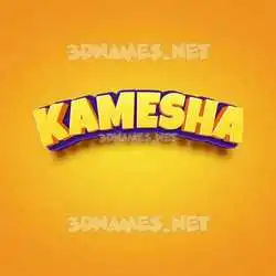 kamesha in Orange Toon style - 3D name wallpaper