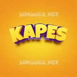 kapes in Orange Toon style - 3D name wallpaper