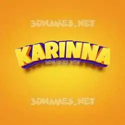 karinna in Orange Toon style - 3D name wallpaper