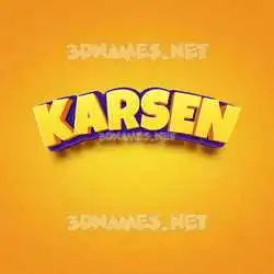 karsen in Orange Toon style - 3D name wallpaper