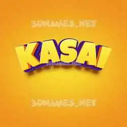 kasai in Orange Toon style - 3D name wallpaper