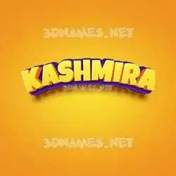 kashmira in Orange Toon style - 3D name wallpaper