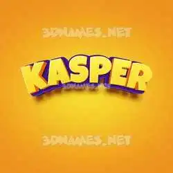 kasper in Orange Toon style - 3D name wallpaper