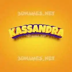 kassandra in Orange Toon style - 3D name wallpaper