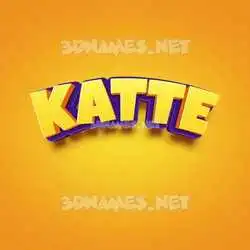 katte in Orange Toon style - 3D name wallpaper