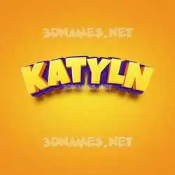 katyln in Orange Toon style - 3D name wallpaper