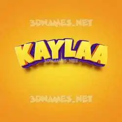 kaylaa in Orange Toon style - 3D name wallpaper