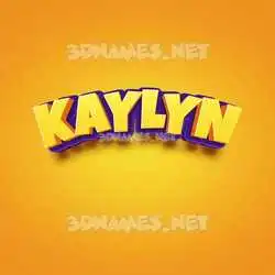 kaylyn in Orange Toon style - 3D name wallpaper
