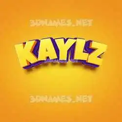 kaylz in Orange Toon style - 3D name wallpaper