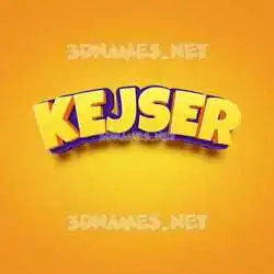 kejser in Orange Toon style - 3D name wallpaper