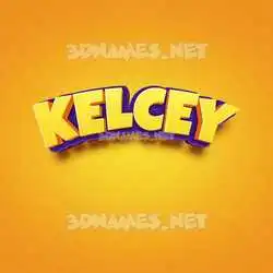 kelcey in Orange Toon style - 3D name wallpaper