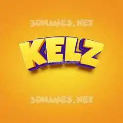 kelz in Orange Toon style - 3D name wallpaper
