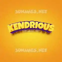 kendrious in Orange Toon style - 3D name wallpaper
