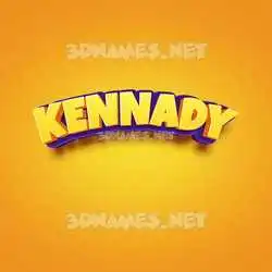 kennady in Orange Toon style - 3D name wallpaper