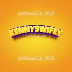 kennyswifey in Orange Toon style - 3D name wallpaper