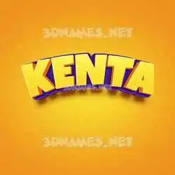 kenta in Orange Toon style - 3D name wallpaper