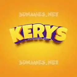 kerys in Orange Toon style - 3D name wallpaper
