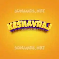 keshavraj in Orange Toon style - 3D name wallpaper