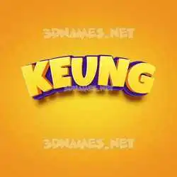 keung in Orange Toon style - 3D name wallpaper