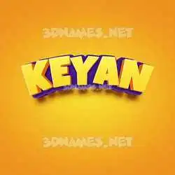keyan in Orange Toon style - 3D name wallpaper