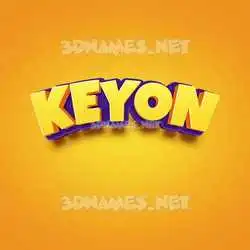keyon in Orange Toon style - 3D name wallpaper